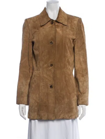 Pre-owned Marc New York Leather Jacket In Brown