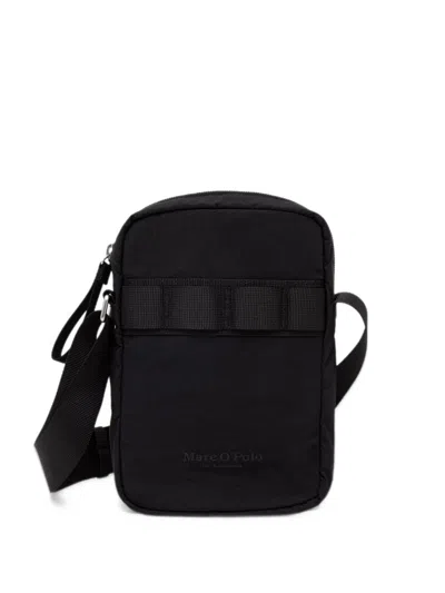 Marc O'polo Small Lore Logo-print Messenger Bag In Black
