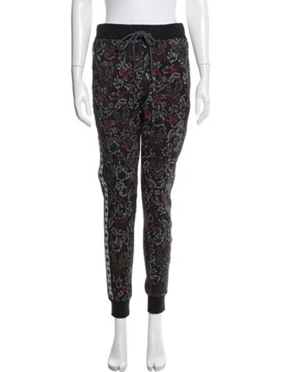 Pre-owned Marcell Von Berlin Graphic Print Grosgrain Trim Sweatpants W/ Tags In Black