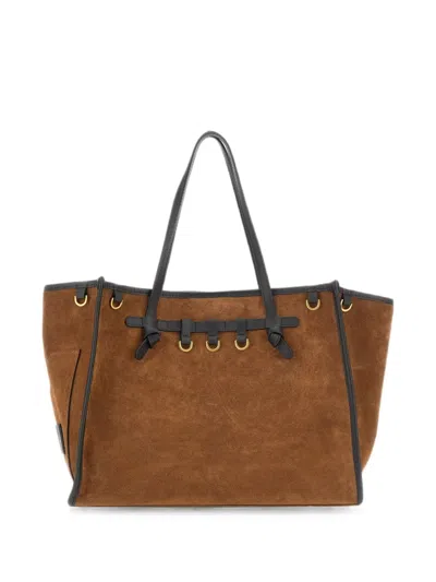 Marcella Club Marcella Suede Tote Bag In Brown