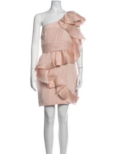 Pre-owned Marchesa Silk Mini Dress In Pink