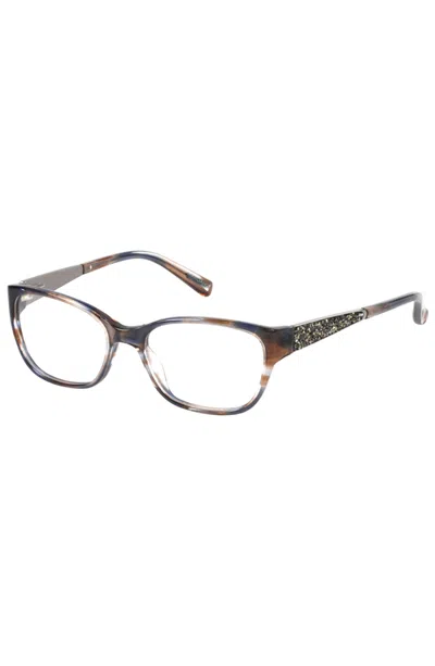 Marciano Glitter Temple Rectangular Eyeglasses In Brown