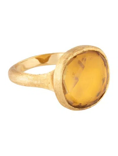 Pre-owned Marco Bicego 18k Citrine Cocktail Ring In Multicolor