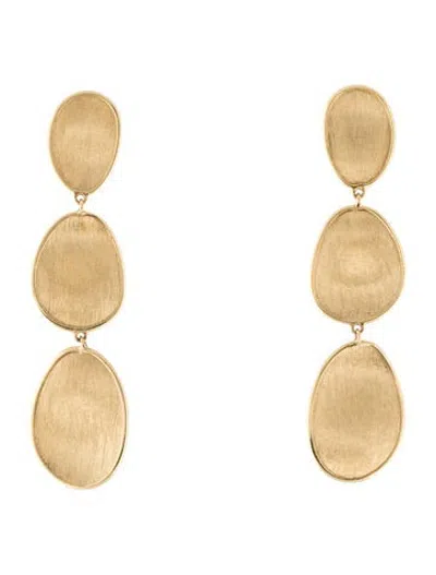 Pre-owned Marco Bicego 18k Lunaria Petal Drop Earrings In Multicolor