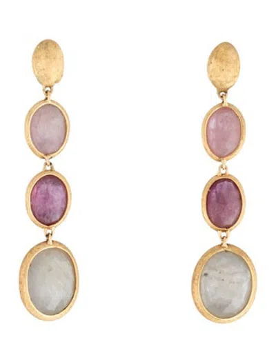 Pre-owned Marco Bicego 18k Sapphire Drop Earrings In Multicolor