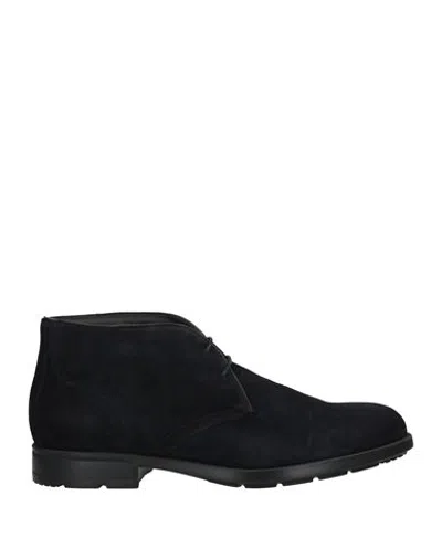 Marco Ferretti Man Ankle Boots Navy Blue Size 12 Soft Leather