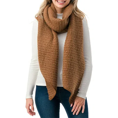 Marcus Adler Ribbed Whipstitch Scarf In Brown