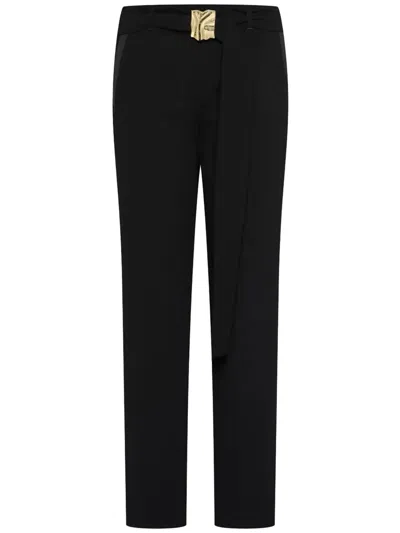 Marella Black Polyester Tailored Pants
