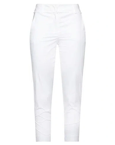 Marella Sport Woman Pants White Size 4 Cotton, Elastane
