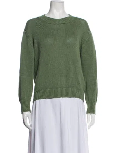 Pre-owned Margaret Howell Linen Crew Neck Sweater In Green