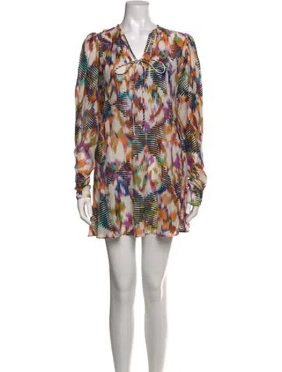 Pre-owned Maria Cher Printed Mini Dress In Multicolor
