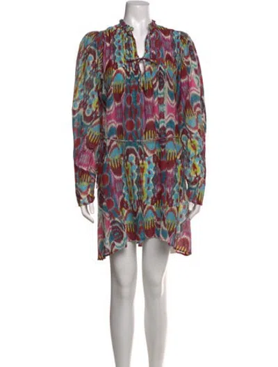 Pre-owned Maria Cher Printed Mini Dress In Pink