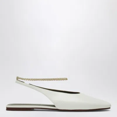 Maria Luca Ivory Augusta Slingback In White