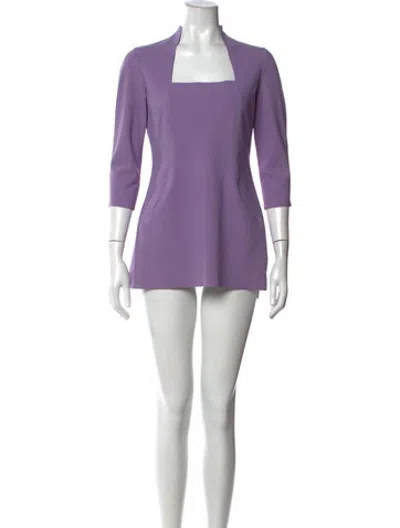Pre-owned Maria Pinto Square Neckline Mini Dress In Purple