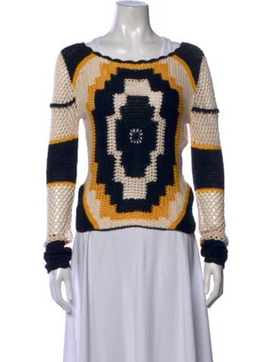 Pre-owned Mariacher. Graphic Print Crew Neck Sweater In Multicolor