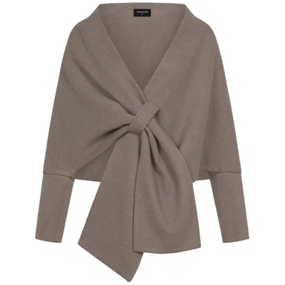 Marianna Déri Women's Grey Cape Jacket Taupe In Gray