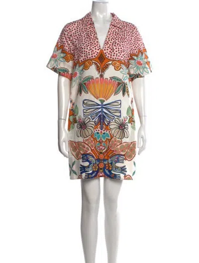 Pre-owned Marie Oliver Floral Print Mini Dress In Multicolor