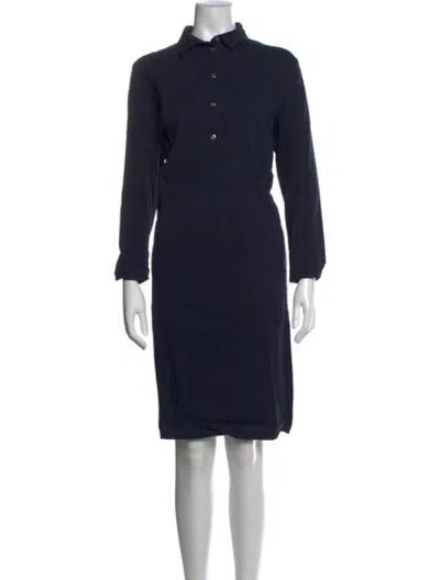 Pre-owned Marimekko Patterned Knee-length Dress In Blue