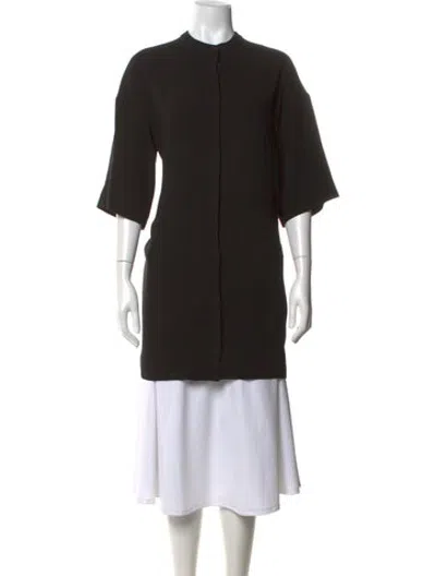 Pre-owned Marimekko Three-quarter Sleeve Top In Black