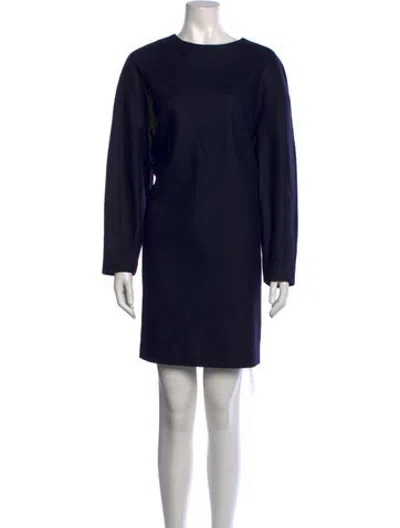 Pre-owned Marimekko Wool Mini Dress In Blue