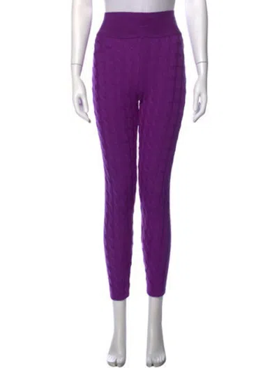 Pre-owned Marimekko Wool Skinny Leg Pants In Purple
