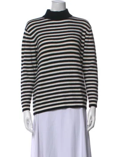 Pre-owned Marimekko Wool Striped Sweater In Black