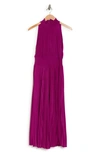 Marina Pleated Midi Dress In Fuchsia