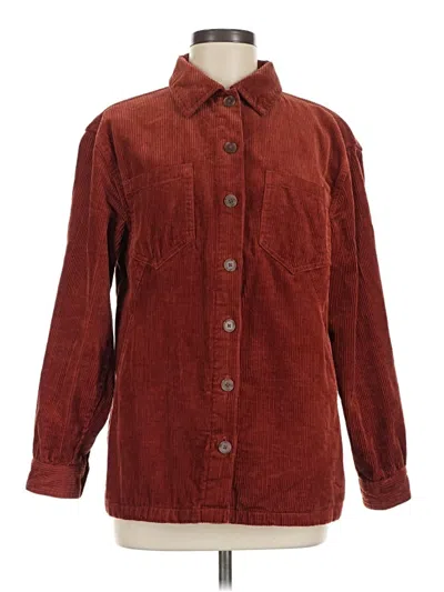 Pre-owned Marine Layer Jacket In Burgundy