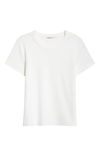 Marine Layer Lexi Sun-in Rib Crewneck T-shirt In Antique White