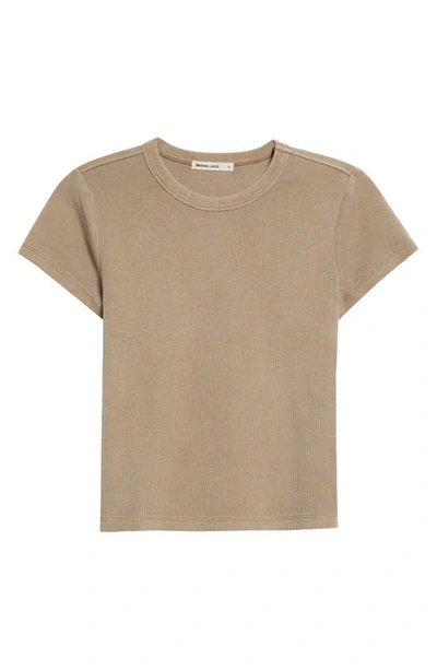 Marine Layer Lexi Sun-in Rib Crewneck T-shirt In Mocha