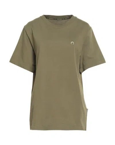 Marine Serre Woman T-shirt Military Green Size L Organic Cotton