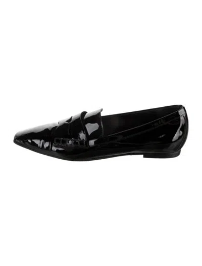 Pre-owned Marion Parke Patent Leather Loafers In Black