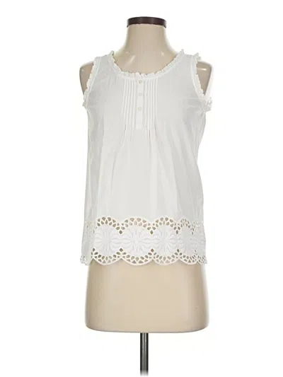 Pre-owned Marisa Christina Sleeveless Blouse In White