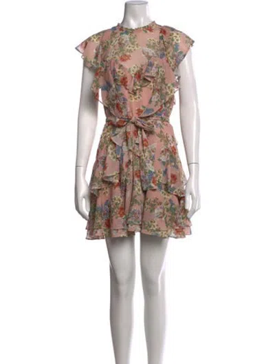 Pre-owned Marissa Webb Floral Print Mini Dress In Pink