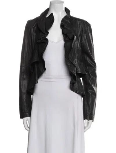 Pre-owned Marissa Webb Leather Biker Jacket In Black