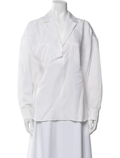 Pre-owned Marissa Webb Long Sleeve Blouse In White