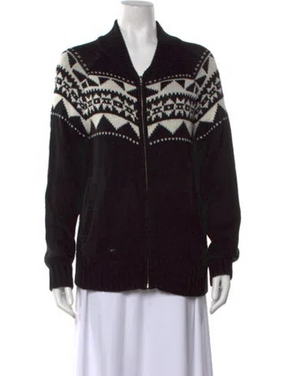 Pre-owned Marissa Webb Patterned Sweater In Black