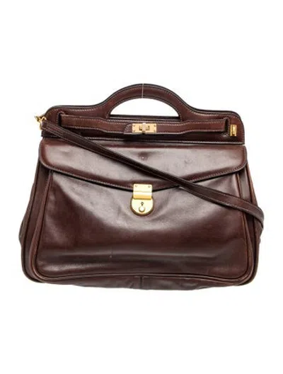Pre-owned Mark Cross Leather Crossbody Bag In Brown