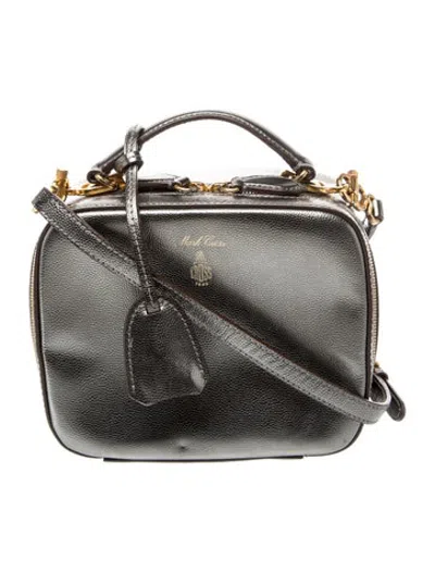 Pre-owned Mark Cross Leather Crossbody Bag In Grey