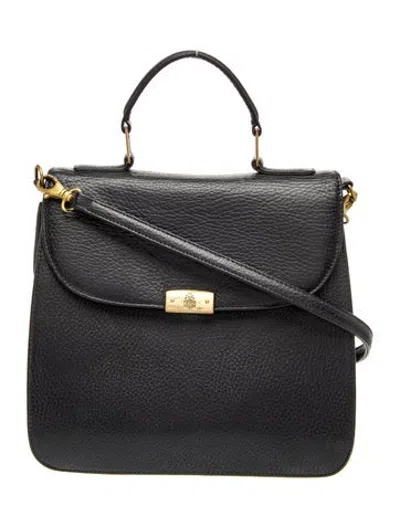 Pre-owned Mark Cross Leather Top Handle Bag In Black
