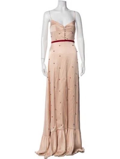 Pre-owned Markarian Printed Long Dress In Multicolor