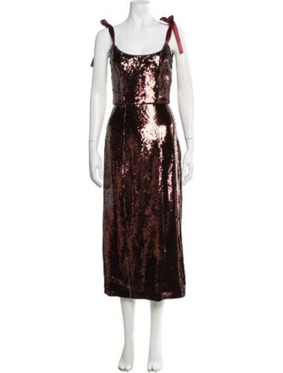 Pre-owned Markarian Sequin Midi Length Dress In Multicolor