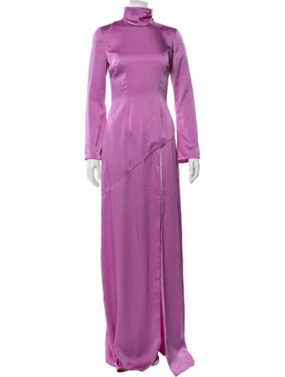 Pre-owned Markarian Silk Long Dress In Purple