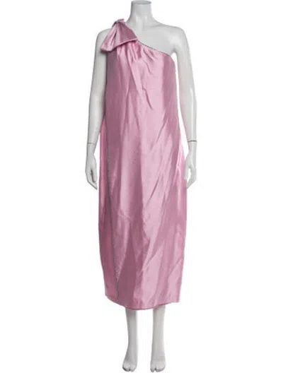 Pre-owned Markarian Silk Midi Length Dress In Pink