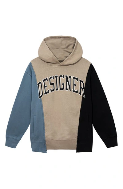 Market Designer Panel Colorblock Hoodie In Wave