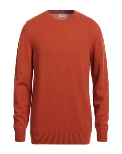 Markup Man Sweater Rust Size Xl Merino Wool, Cashmere In Red