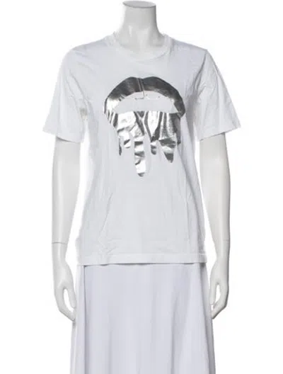 Pre-owned Markus Lupfer Graphic Print Crew Neck T-shirt In White