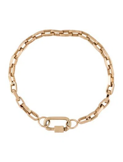 Pre-owned Marla Aaron 14k Baby Lock On Biker Chain Bracelet, 7" In Multicolor
