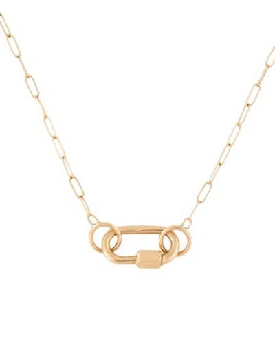 Pre-owned Marla Aaron 14k Babylock Square Link Chain Necklace, 16" In Multicolor