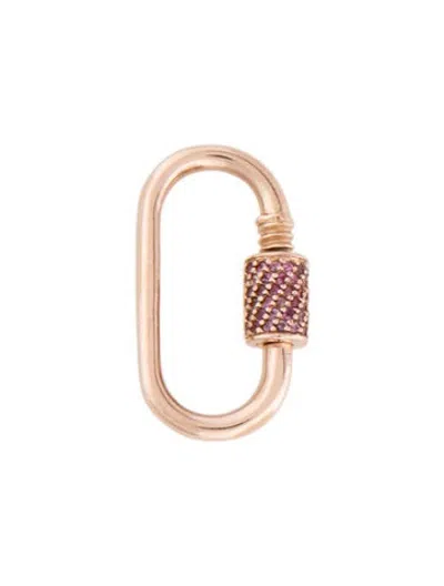 Pre-owned Marla Aaron 14k Pink Sapphire Lock Pendant In Multicolor